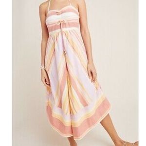 Anthropologie savannah halter fit & flare dress